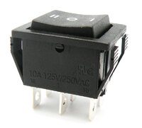 Ver informacion sobre INTERRUPTOR 6P.(ON)-OFF-(ON), 125V. 10A (250V.15A), AMB RETORN