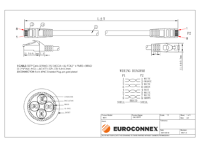 CAT6 SSTP(SFTP) Noir RJ45 Mâle-Mâle, 10m LSZH