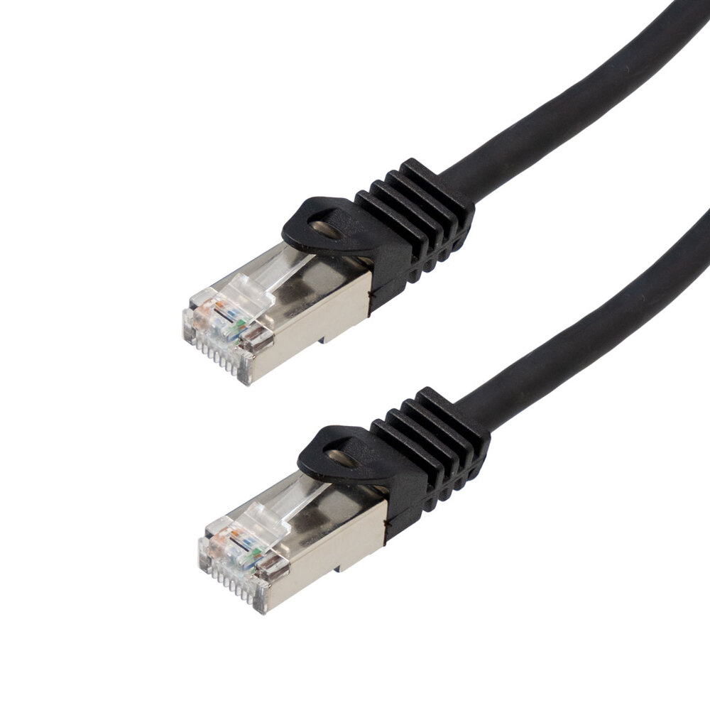 CAT6 SSTP(SFTP) Noir RJ45 Mâle-Mâle, 10m LSZH