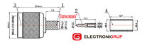 RG223, TNC Male Crimp type, PTFE