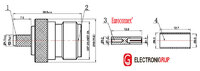 N Femelle à sertir RG-223U, PIN doré