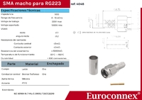 RG223, SMA Male Crimp type