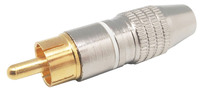 Ver informacion sobre RCA Macho, metalico, cable 6mm, Blanco