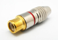 Ver informacion sobre Metal RCA Phono Jack, 6mm cable, Red