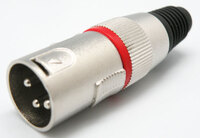 Ver informacion sobre 3p XLR Male, Red stripe