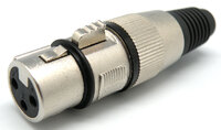 3p XLR Female, Black stripe