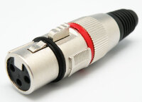 Ver informacion sobre 3p XLR female, Red stripe