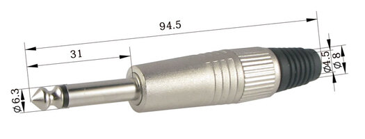 6.4mm Mono Mâle