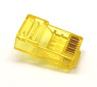 UPT Cat.6 RJ45, Without guides, 100pcs/pot, Yellow