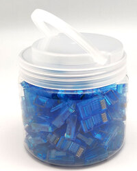 UPT Cat.6 RJ45, Without guides, 100pcs/pot, Blue