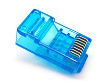 UPT Cat.6 RJ45, Without guides, 100pcs/pot, Blue