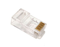 UPT Cat.6 RJ45, Without guides, 100pcs/canister, transparent