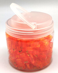 UPT Cat.6 RJ45, Without guides, 100pcs/pot, Orange