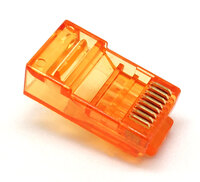 UPT Cat.6 RJ45, Without guides, 100pcs/pot, Orange