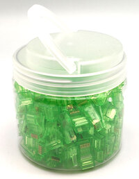 UPT Cat.6 RJ45, Without guides, 100pcs/pot, Green