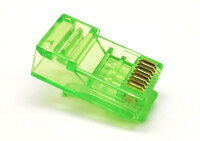 UPT Cat.6 RJ45, Without guides, 100pcs/pot, Green