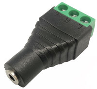 2.5mm audio stereo connector to 3-pinterminal with screw