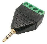 Ver informacion sobre Gold-plated 2.5mm audio stereo connector to4-pin terminal with screw