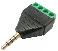 Ver informacion sobre Gold-plated 3.5mm audio stereo connector to4-pin terminal with screw