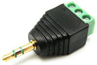 3.5mm Stereo plug, Gold plated, with terminals