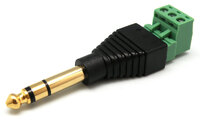 Ver informacion sobre 6,4mm Jack Estereo, dorado, con terminales