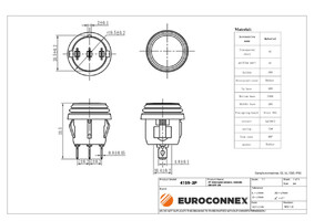 3P. Round Waterproof Switch ON-OFF-ON Without light