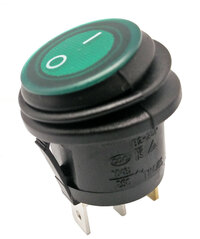 Ver informacion sobre 3P. Round Waterproof Switch ON-OFF, Green