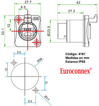 Adaptador RJ45 Femella-Femella Estanc