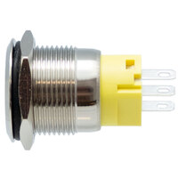 16mm. self locking switch OFF-ON DPST