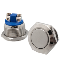 19mm. self reset flat pushbutton with 2 screw pin