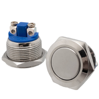 Ver informacion sobre 19mm. self reset flat pushbutton with 2 screw pin