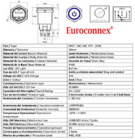 19mm. self reset pushbutton with picture and LED White, with 5 solder pin 12V.