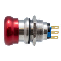 Emergency switch 24.5mm, stainless steel 19mm SPDT
