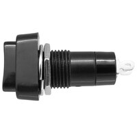 Pushbutton switch, OFF-(ON), 125V/3A BLACK