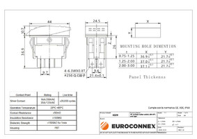 Interruptor per a automòbil/embarcació 12V 20A, LED groc