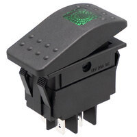 Interruptor para automóvil/embarcación 12V 20A, LED verde