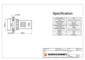 Zumbador industrial para panel 80dB, 230V