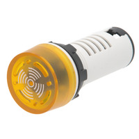 Ver informacion sobre Zumbador industrial con piloto LED Amarillo, 80dB, 22mm, 12V