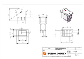 Interrupteur à bascule 12V OFF-ON DPST, avec LED jaune