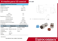 N Macho Soldar para 1/2" Superflexible Cable