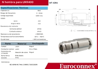 N Femelle serrer pour LMR400, PTFE