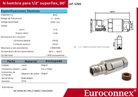 N Femelle serrer pour 1/2" Superflexible Cable