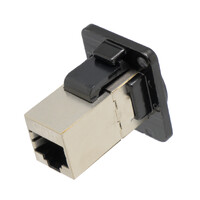 Double female RJ45 connection for panel/chassis