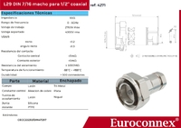 DIN 7/16 Male Clamp Straight Connector for 1/2"Super flexible