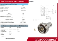 DIN 7/16 Macho Clamp para Cable LMR400