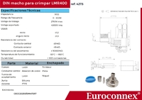 DIN 7/16 Macho Crimpar para cable LMR400