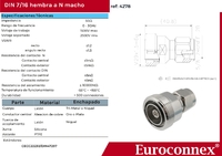 DIN 7/16 Femella a N Mascle, Adaptador