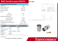 RG-214, BNC Female crimp type