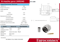 LMR240, N Male Crimp type, PTFE (1P/BAG)