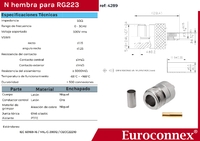 RG-223, N Female Crimp type, PTFE (1P/BAG)